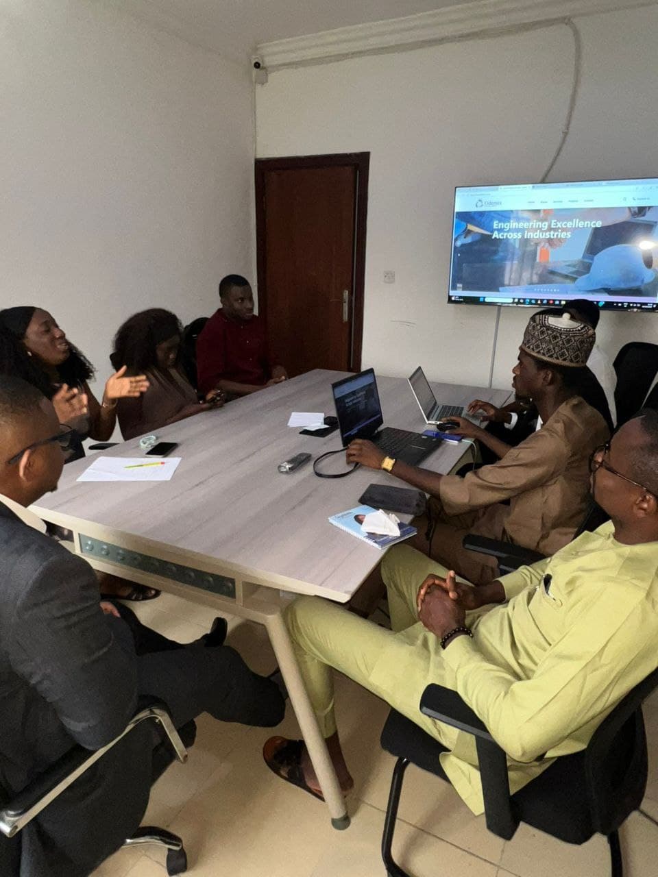 Odernix engineers and contractors working on infrastructure construction project in Nigeria